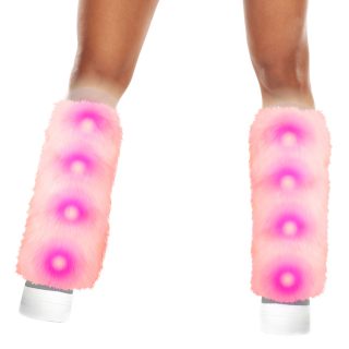 Pink light-up leg warmers for raves