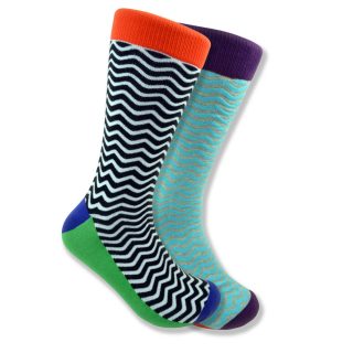 Men's Mismatched Wave Socks